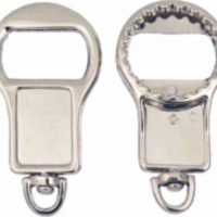 213 - Chaveiro Metal Abridor Long Neck sem Argola - 3 em 1