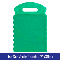 Lixo car TNT verde Grande 21x30cm - Ref 1028