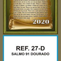 REF. 27-D - SALMO 91 - DOURADO FOLHINHA METALIZADA