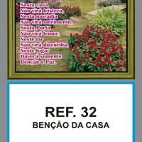 REF. 32 - BENÇÃO DA CASA FOLHINHA METALIZADA