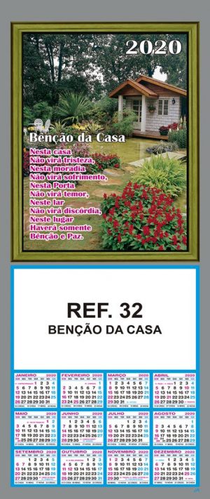 REF. 32 - BENÇÃO DA CASA FOLHINHA METALIZADA