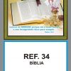 REF. 34 - BÍBLIA - FOLHINHA METALIZADA