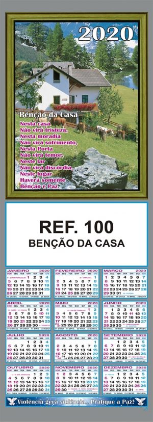 REF. 100 - BENÇÃO DA CASA FOLHINHA METALIZADA