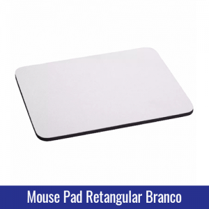 mouse pad branco sublimação retangular