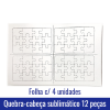 QUEBRA CABEÇA SUBLIMATICO 12 PEÇAS
