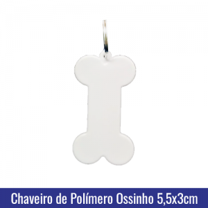 Chaveiro de Polímero c/argola formato OSSINHO para Sublimação - Ref. 94505