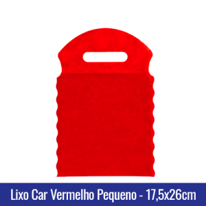 Lixo car TNT Vermelho Pequeno 17,5x26cm - Ref 1026