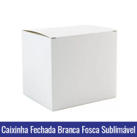 Caixinha FECHADA BRANCA FOSCA de PAPEL DUPLEX 250g para Canecas 11oz SUBLIMÁVEL - Ref. 93008