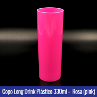 1301 COPO LONG DRINK PLASTICO rosa pink