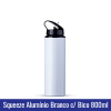 SQUEEZE ALUMÍNIO BRANCO COM BICO - 800 ml (MODELO NOVO) - Ref. 1019137