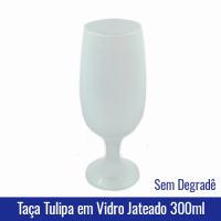 Taça TULIPA em Vidro JATEADO CRISTAL 300ML - Ref. 92007
